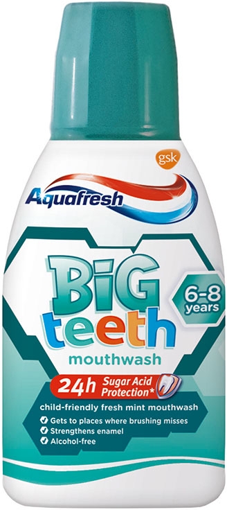 Ополаскиватель для полости рта "Мои большие зубки", освежающий - Aquafresh Big Teeth Mild Minty Mouthwash