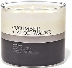Аромасвічка з 3 ґнотами - Bath and Body Works Cucumber + Aloe Water Scented Candle — фото N1