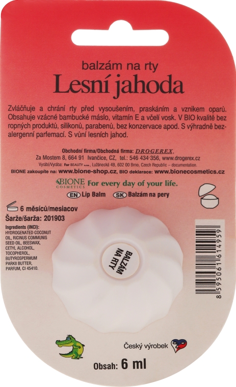 Бальзам для губ "Лісові ягоди" - Bione Cosmetics Vitamin E Lip Balm Forest Fruit — фото N2