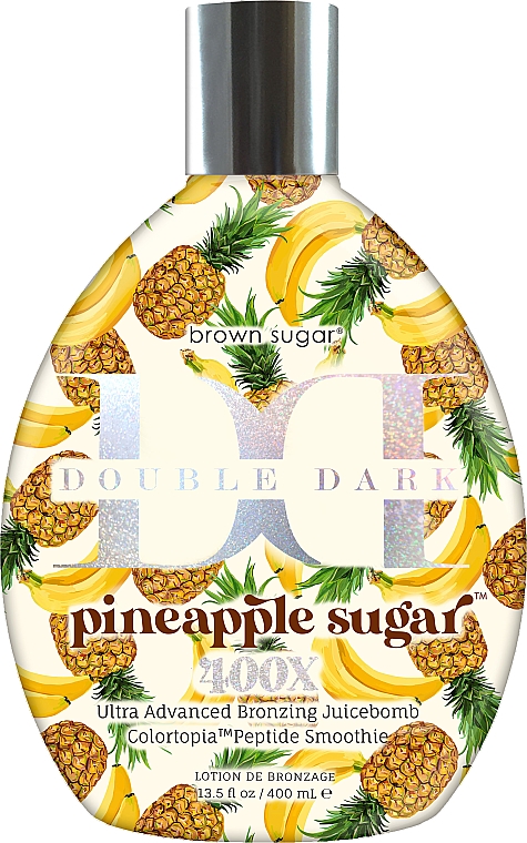 Крем для солярію для екстратемної бронзової засмаги з гламурним відтінком - Tan Incorporated Pineapple Sugar 400х Double Dark — фото N1