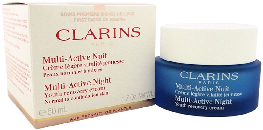 Нічний крем - Clarins Multi-Active Night Lightweight Youth Recovery Comfort Cream — фото N2