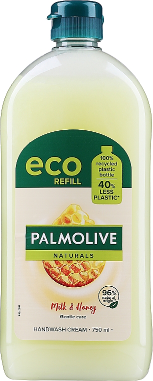 Жидкое мыло "Мед и Увлажняющее Молочко", в экономичной упаковке - Palmolive Naturel — фото N7