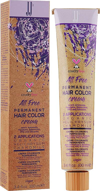 Перманентна крем-фарба - JJ's All Free Permanent Hair Color Cream