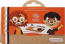 Кольорова палітра для розпису обличчя - Namaki Make-up Set For Children Orange White Black — фото N2