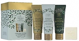 Парфумерія, косметика Набір - Scottish Fine Soaps Ginger, Clove & Mistletoe Luxurious Gift Set (wash/75ml + but/75ml + cr/75+soap/40g)
