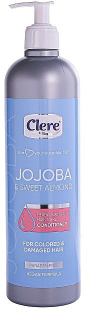 Кондиционер для окрашенных и поврежденных волос "Крапива и виноград" - Clere Jojoba & Sweet Almond Conditioner — фото N1
