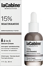 Крем-сироватка для пігментних плям та недосконалостей шкіри обличчя - La Cabine 15% Niacinamide 2 in 1 Serum Cream — фото N2