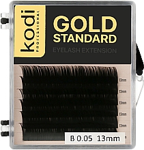 Духи, Парфюмерия, косметика Накладные ресницы Gold Standart B 0.05 (6 рядов: 13 мм) - Kodi Professional