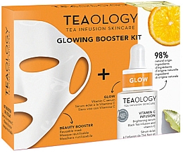 Духи, Парфюмерия, косметика Набор - Teaology Glowing Booster Kit (mask/1pc + serum/15ml)