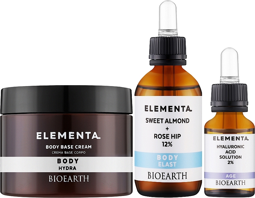 Подарунковий набір - Bioearth Elementa 2 (b/cr/250ml + serum/15ml + b/serum/50ml) — фото N1