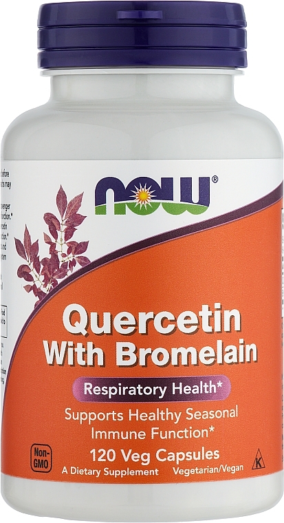 Капсулы "Кверцетин с бромелаином" - Now Foods Quercetin With Bromelain — фото N1