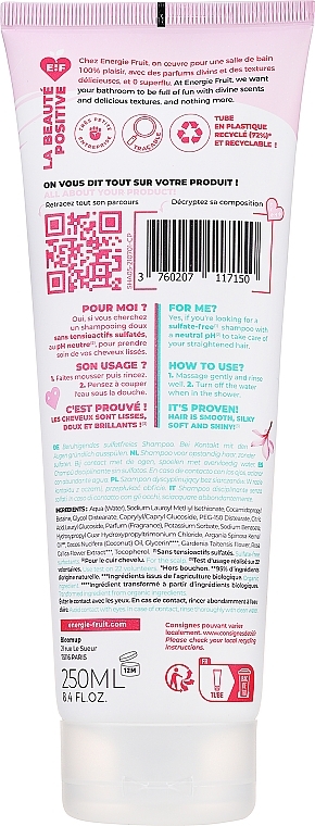 Шампунь для непослушных волос "Монои, розовое и аргановое масло" - Energie Fruit Monoï, Rose & Argan Oil Smoothing Shampoo — фото N2