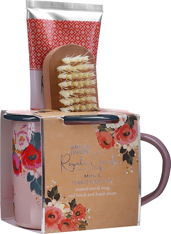 Набор - Baylis & Harding Royale Garden Mug Set (h/cr/130ml + nail/brush/1pcs + mug/1pcs) — фото N1