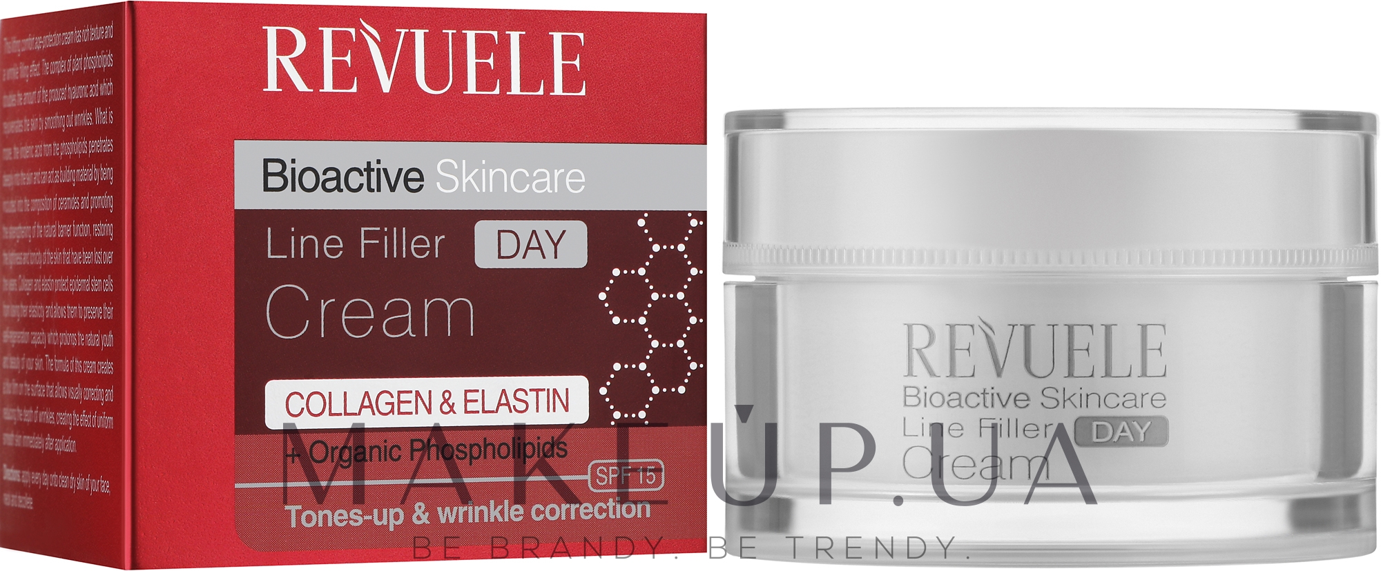 Дневной крем-филлер - Revuele Bio Active Collagen & Elastin Line Filler Cream — фото 50ml