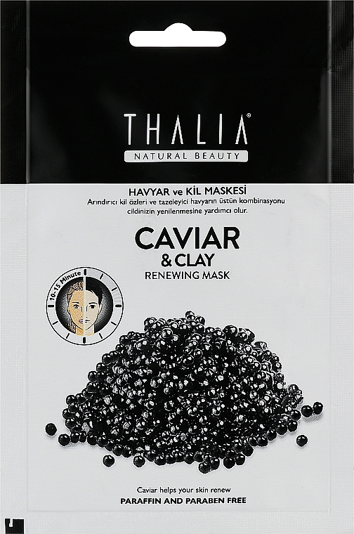 Восстанавливающая маска глиняная для лица с черной икрой - Thalia Caviar Clay Mask — фото N1