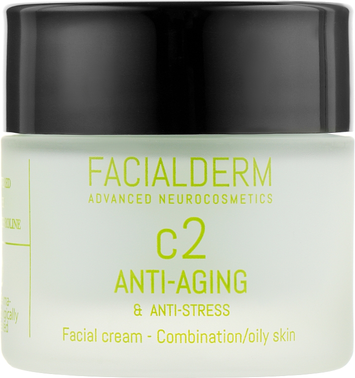 Крем против старения и стресса, для комбинированной и жирной кожи - Facialderm C2 Anti-Age And Anti-Stress Cream