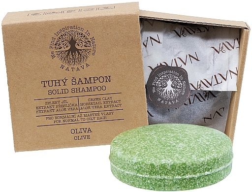 Твердий шампунь "Оливка" - Natava Solid Shampoo — фото N1
