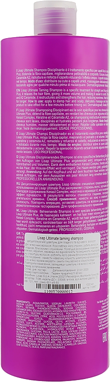 Шампунь з розгладжувальною дією - Lisap Ultimate Plus Taming Shampoo — фото N4