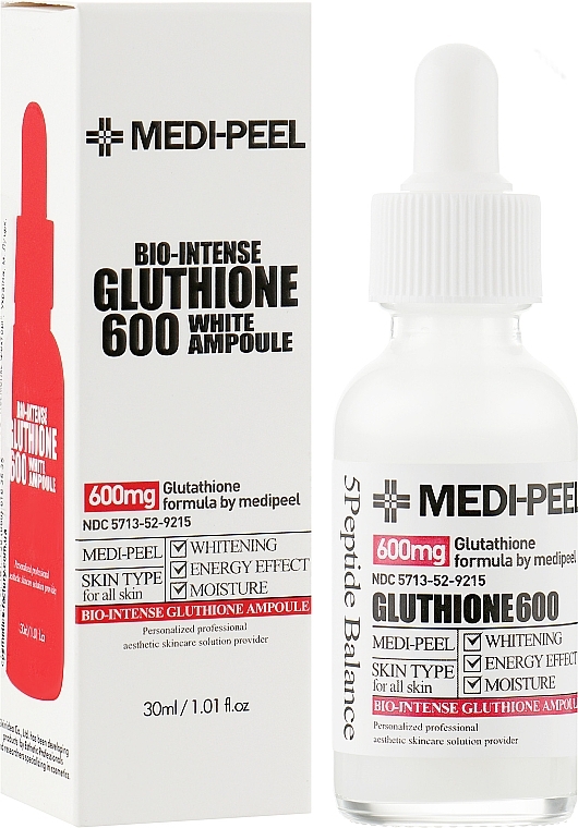 УЦЕНКА Осветляющая ампульная сыворотка с глутатионом - Medi Peel Bio-Intense Gluthione 600 White Ampoule * — фото N3