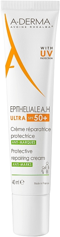 Восстанавливающий крем - A-Derma Epitheliale A.H Ultra SPF50 Protective Repairing Cream — фото N1