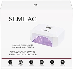 Лампа UV/LED, белая - Semilac Diamond Collection 24W/48 — фото N4
