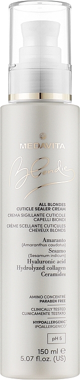 Крем для герметизації кутикули волосся для всіх відтінків блонду - Medavita Blondie All Blondes Cuticle Sealer Cream — фото N1
