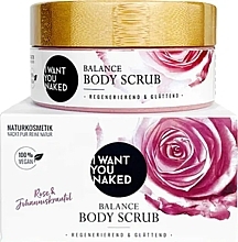 Скраб для тіла "Rose & St. John's Wort Oil" - I Want You Naked Balance Body Scrub — фото N1