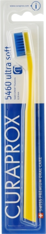 Зубная щетка CS 5460 "Ultra Soft", D 0,10 мм, желтая, синяя щетина - Curaprox