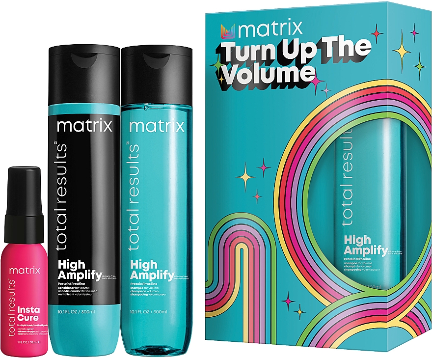 Набір - Matrix Turn Up The Volume (shmp/300ml + cond/300ml + spray/30ml) — фото N2