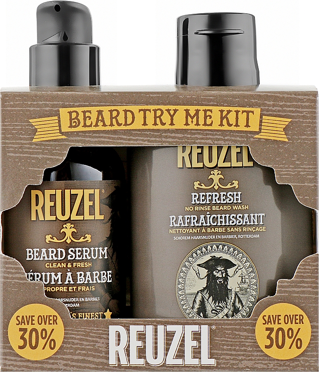 Набір - Reuzel Clean & Fresh Beard Try Me Kit (serum/50g + shampoo/100ml ) — фото N1