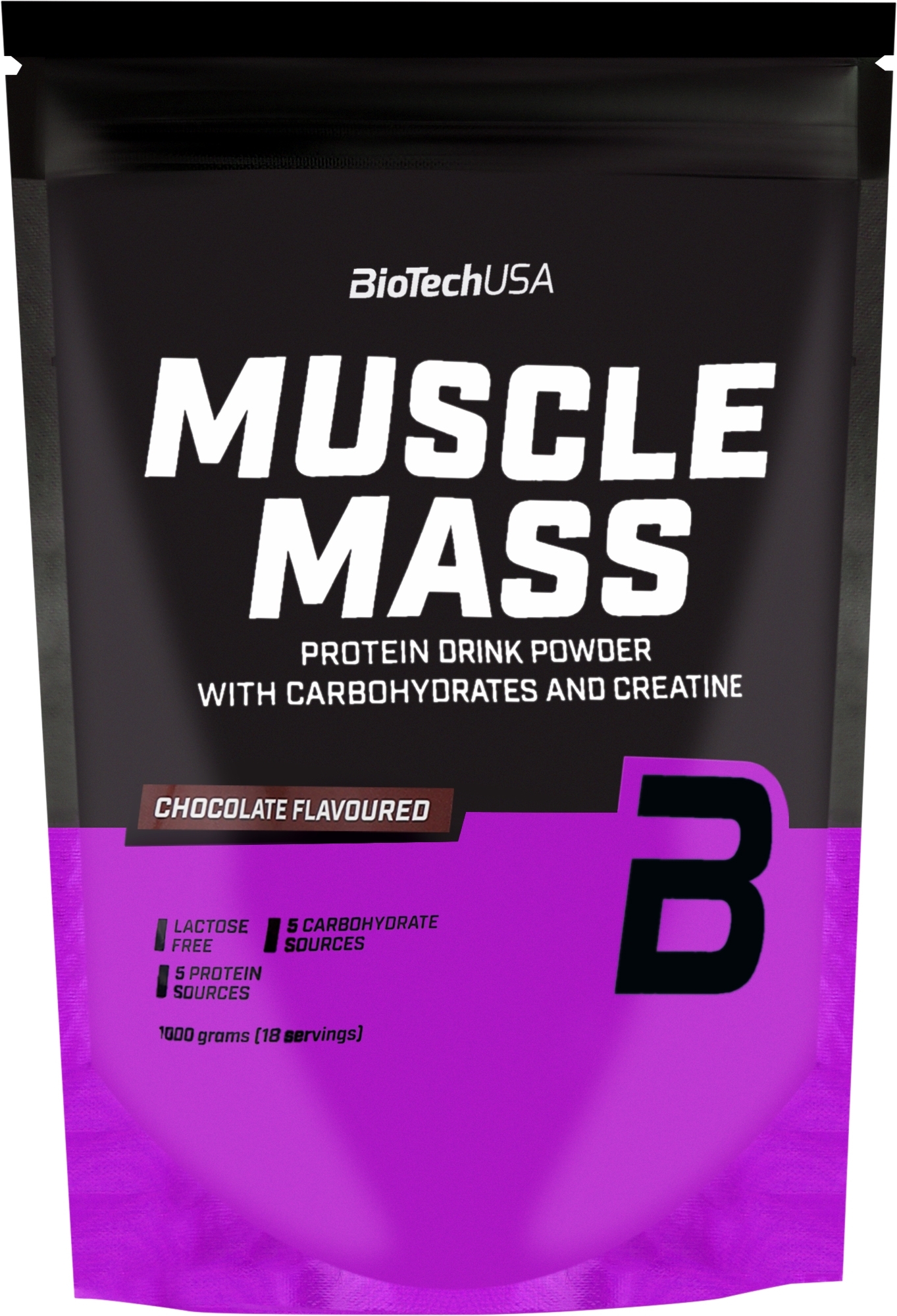 Протеиновый коктейль "Шоколад" - BioTechUSA Muscle Mass Drink Powder — фото 1000g