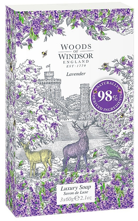 Woods Of Windsor Lavender - Набор мыла (soap/3x60g) — фото N2