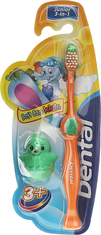 Зубна щітка для дітей 3+, помаранчева - Dental Toothbrus Kids — фото N1