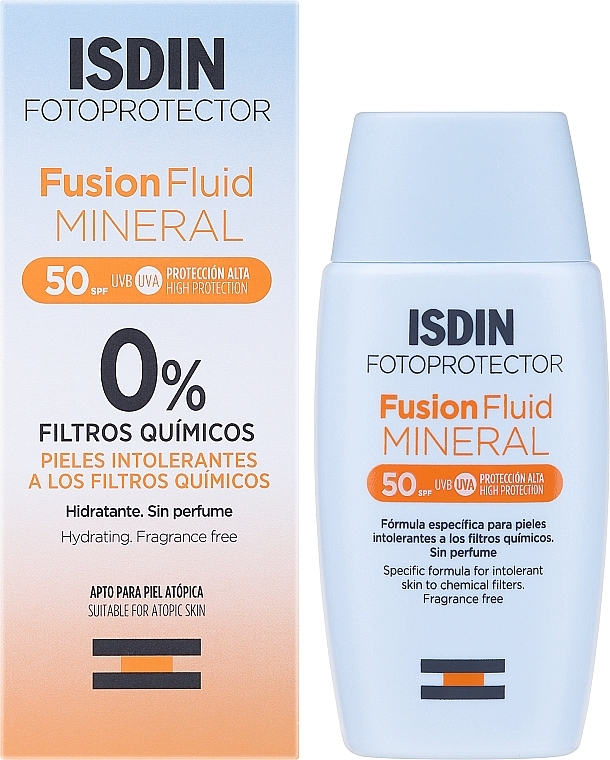 Минеральный солнцезащитный флюид SPF50 - Isdin Fusion Fluid Mineral — фото N2