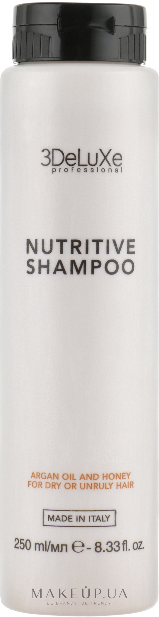 Шампунь для сухих и повреждённых волос - 3DeLuXe Nutritive Shampoo — фото 250ml
