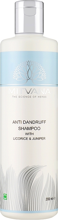 Шампунь для волосся проти лупи з ялівцем та лакрицею - Mitvana Anti Dandruff Shampoo — фото N1