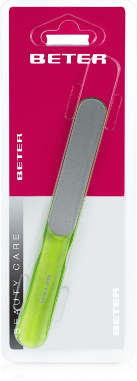 Пилочка для ногтей с лазерной поверхностью, эргономичная, салатовая - Beter Beauty Care