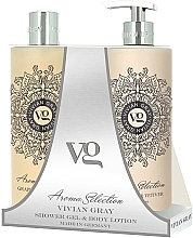 Духи, Парфюмерия, косметика УЦЕНКА Набор - Vivian Gray Aroma Selection Grapefruit & Vetiver (sh/gel/500ml + b/lot/500ml) *