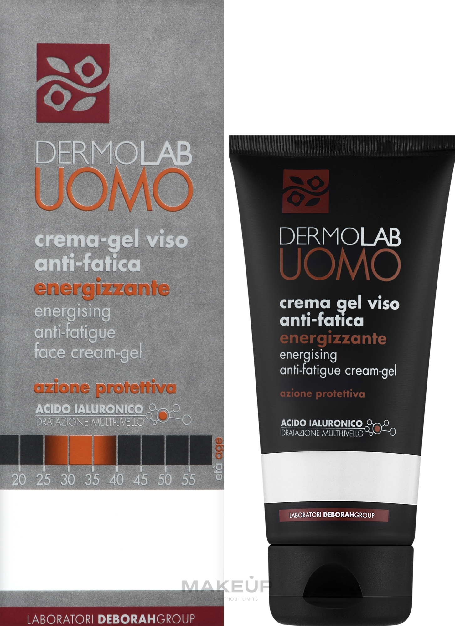Крем-гель для лица - Deborah Dermolab Uomo Energising Anti-Fatigue Face Cream Gel — фото 50ml