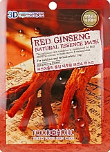 Тканинна 3D-маска для обличчя "Червоний женьшень" - Food a Holic Natural Essence Mask Red Ginseng — фото N1