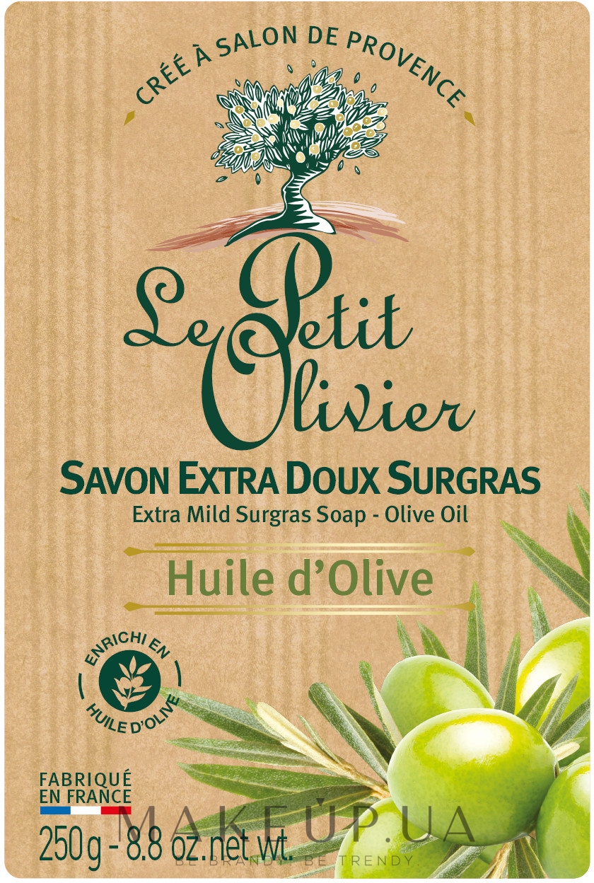 Мыло экстранежное, с экстрактом масла оливок - Le Petit Olivier Extra mild soap-Olive oil — фото 250g