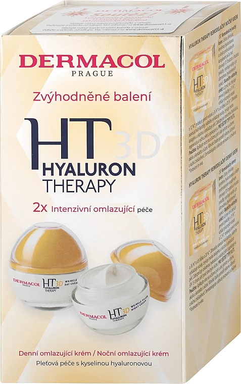 Набор - Dermacol 3D Hyaluron Therapy (f/cr/50ml + f/cr/50ml) — фото N1