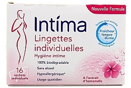 Салфетки для интимной гигиены, в индивидуальной упаковке, 16 шт. - Intima Long-Lasting Fresh Wipes — фото N1