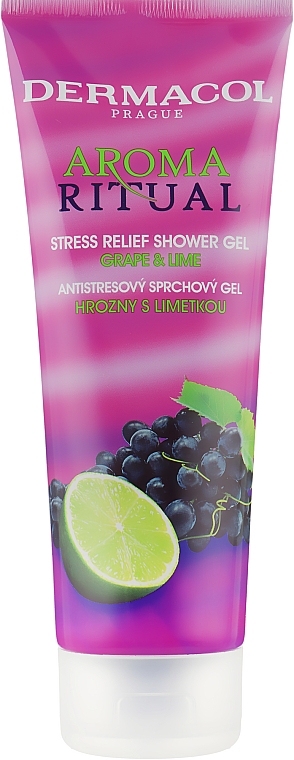 Гель для душа антистресс "Виноград и Лайм" - Dermacol Body Aroma Ritual Stress Relief Shower Gel Grap & Lime