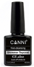 Парфумерія, косметика Фінішне покриття зі срібним блиском - Canni Shimmer Topcoat Ice Silver