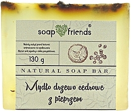 Глицериновое мыло для тела "Кедр с перцем" - Soap&Friends — фото N1