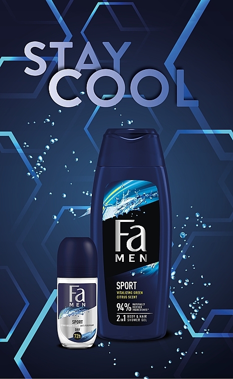 Набір "Sport. Stay Cool" - Fa Men (sh/gel/250ml + deo/50ml) — фото N2