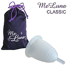 Менструальная чаша с ножкой, размер S, прозрачная - MeLuna Classic Menstrual Cup  — фото N1