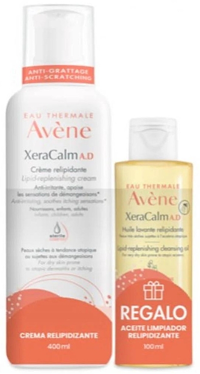 Набір - Avene XeraCalm A.D Cream (b/cr/400ml + cl/oil/100ml) — фото N1