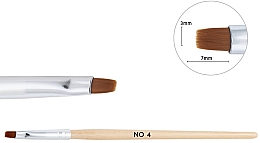 Дерев'яний пензлик для гелю № 4 - NeoNail Professional — фото N2